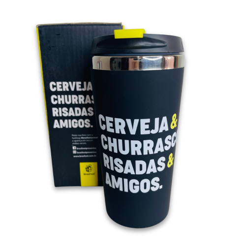 Copo Térmico Emborrachado - Cerveja E Churrasco