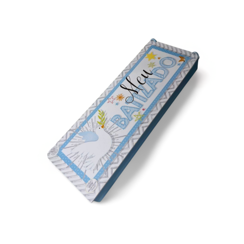 Caixa Articulada Meu Batizado Azul 10,5X28,5X5