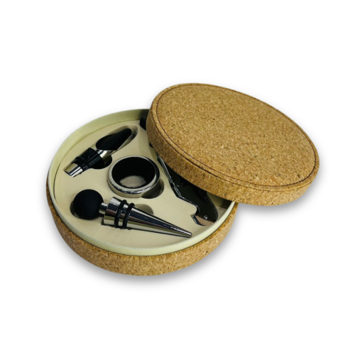 Kit Acessórios Vinho Aço Inox 14,8X14,8X4Cm Estojo