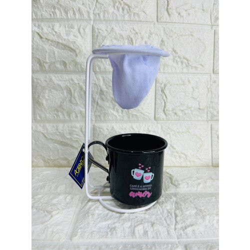 Mini Coador de Pano Com Xícara