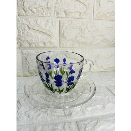 Xícara de Chá Com Pires Lavanda