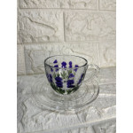 Xícara de Café Com Pires Lavanda