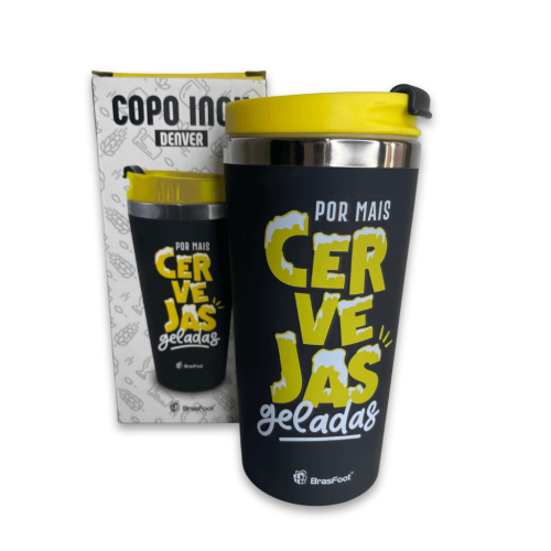 Copo Térmico Emborrachado - Por Mais Cervejas