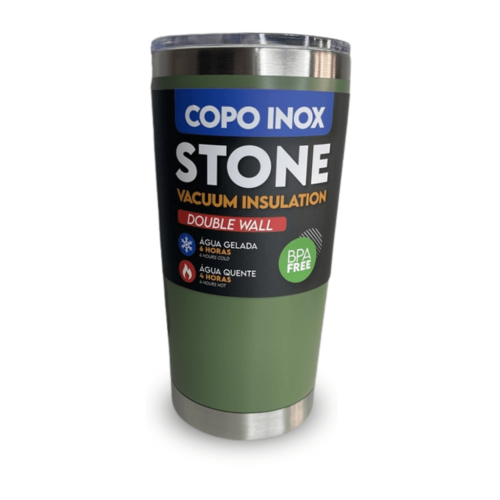 Copo Térmico Stone - Verde Militar