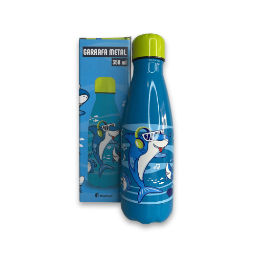 GARRAFA TÉRMICA METAL NEO 350ML - TUBARÃO