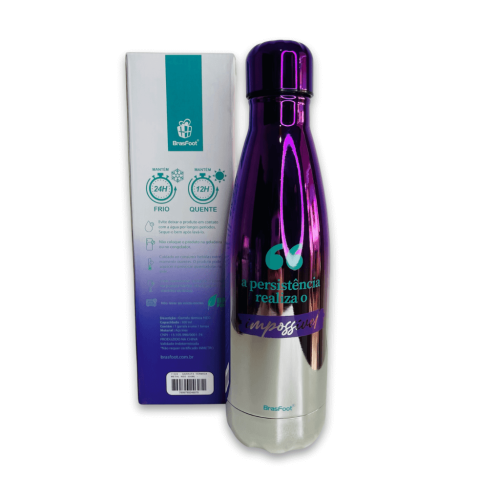 GARRAFA TÉRMICA METAL NEO 500ML - PERSISTÊNCIA REA