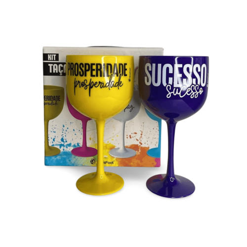 TAÇA GIN COM 2 UNIDADES - SUCESSO E PROSPERIDADE