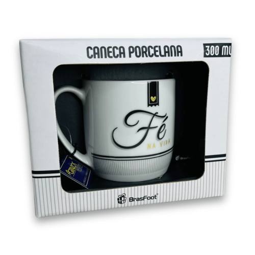 Caneca Porcelana Urban - Fé Na Vida