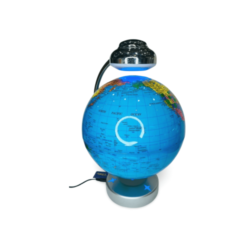 GLOBO TERRESTRE METAL COM SUP MAGNÉTICO/LED 30X25CM