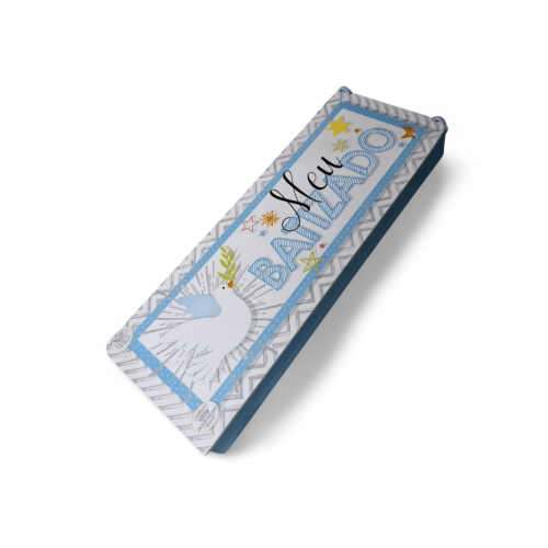 Caixa Articulada Meu Batizado Azul 10,5X28,5X5