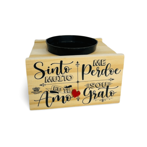 Suporte Com Vaso, Sinto Muito Me Perdoe Eu Te Amo