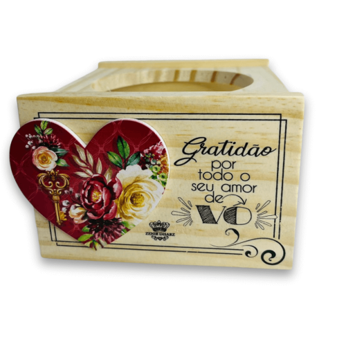 Suporte Para Vaso Com Aplique, Gratidão Por Todo O Seu Amor