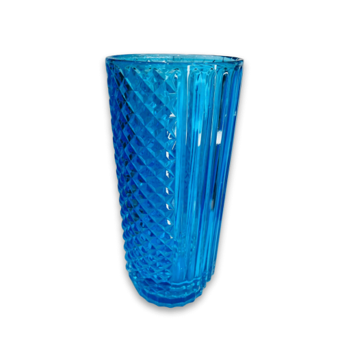 Vaso Decoração Vidro (Azul) 34,3Cm 14,8D (Florarte)