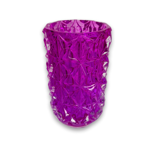 VASO DECORAÇÃO VIDRO CRISTAL (ROSA)
