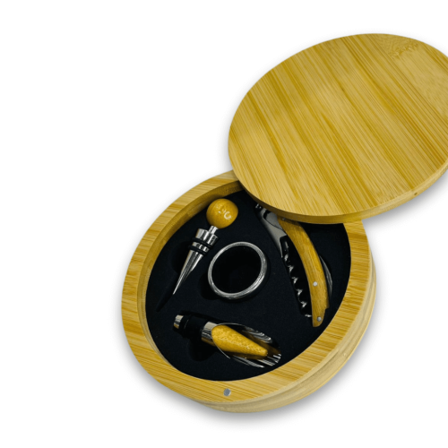 KIT ACESSÓRIOS VINHO AÇO INOX