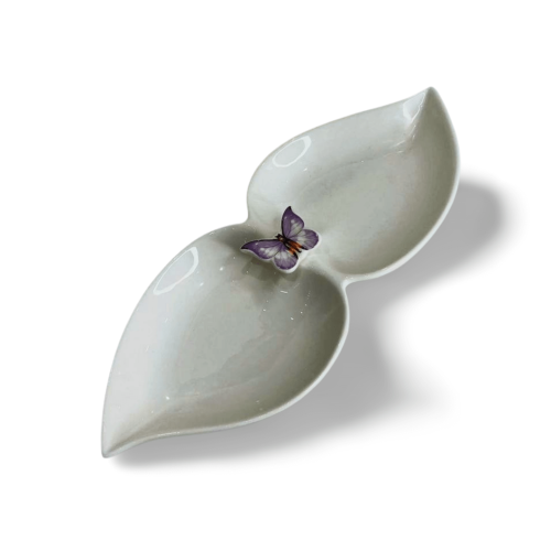 PETISQUEIRA PORCELANA BORBOLETAS 28CM