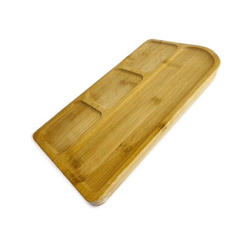 Petisqueira Com 4 Divisórias de Bambu