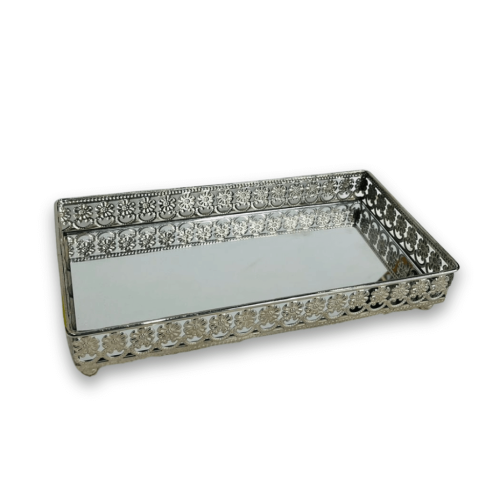 Bandeja Em Metal Com Espelho