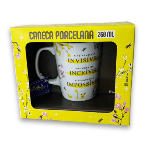CANECA PORCELANA PREMIUM - ALCANCAR O IMPOSSÍVEL