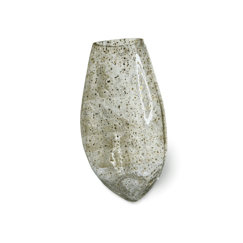 Vaso Em Vidro Transparente E Dourado