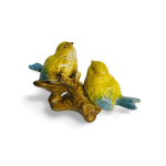 Passarinho Duplo No Galho Porcelana