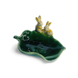 Petisqueira Folha 2 Coelhos Porcelana