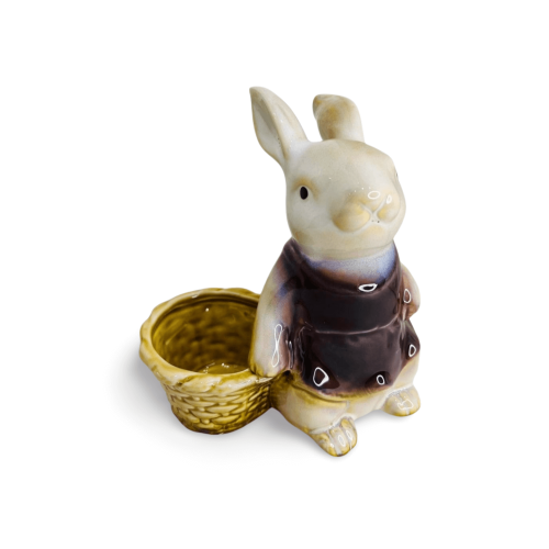 Coelho Cesta Porcelana Med.