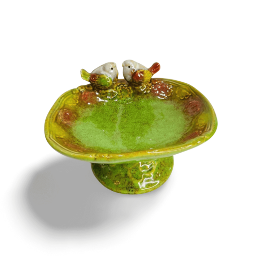 Centro de Mesa Pedestal Com Passarinhos