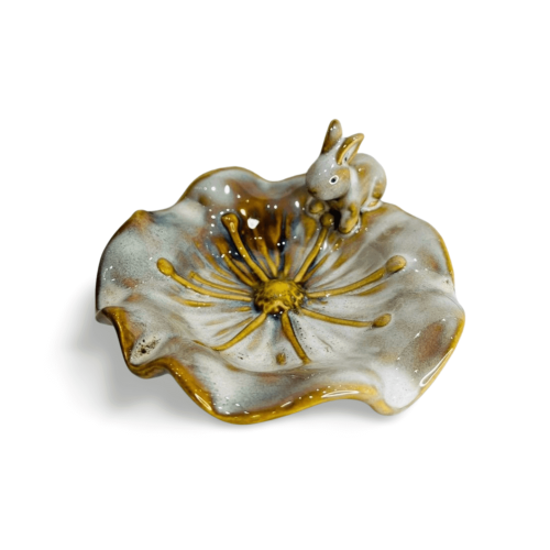 Petisqueira Ondulada Coelho Porcelana