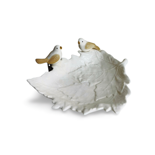 Petisqueira Folha Com Passarinho