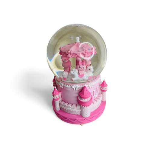GLOBO DE NEVE ROSA