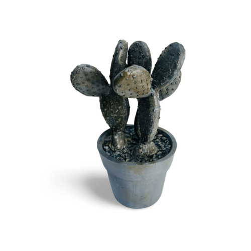 Cactos de Resina Acabamento Cimento Envelhecido