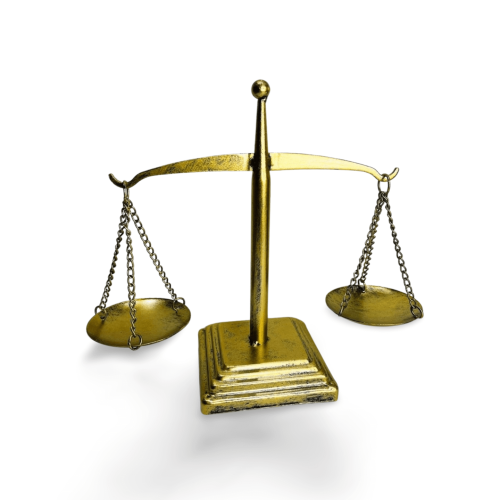 BALANÇA DE METAL DOURADA