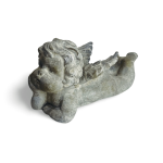 Anjo Em Cimento Cinza Rústico