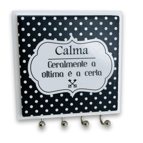 PORTA CHAVES AZULEJO CALMA 11X11CM