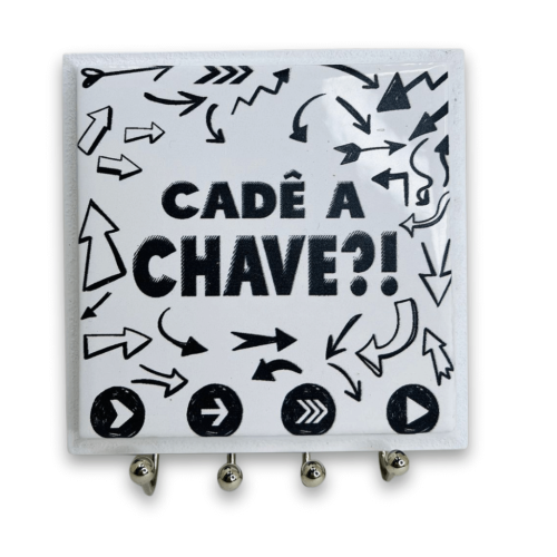 PORTA CHAVES AZULEJO - 11X11CM