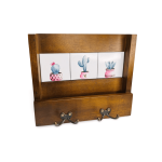 Porta Cartas E Chaves Cactos 34X29X5Cm