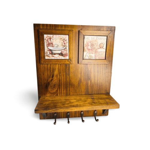 PRATELEIRA AZULEJOS E MADEIRA PARFUM