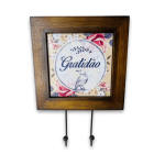 Quadro Cabideiro Gratidão - 23X23Cm