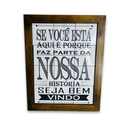 QUADRO AZULEJO BEM VINDO
