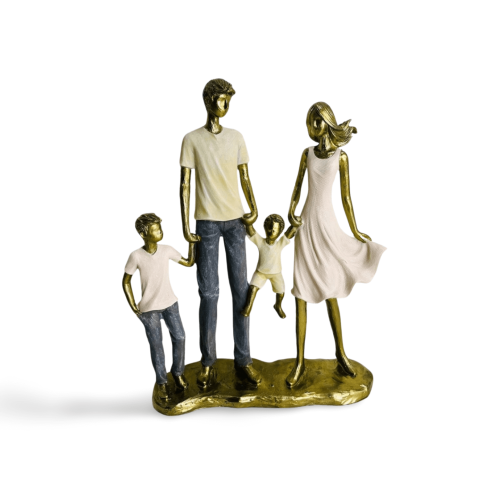 FAMÍLIA DECORATIVA CASAL COM 2 MENINOS