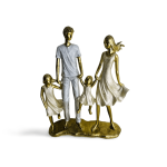 Família Decorativa Casal Com 2 Meninas