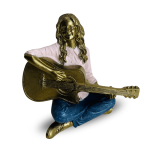 Estatueta Mulher Com Violão
