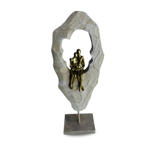 ESCULTURA DECORATIVA CASAL