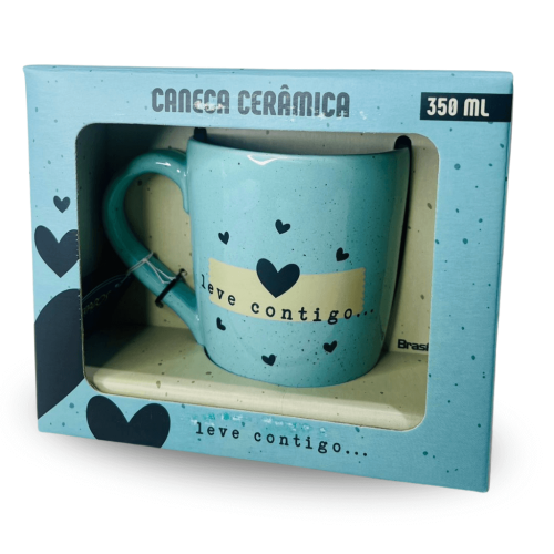 Caneca Cerâmica - Leve Contigo