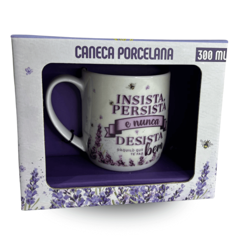 CANECA PORCELANA URBAN - INSISTA PERSISTA LAVANDA
