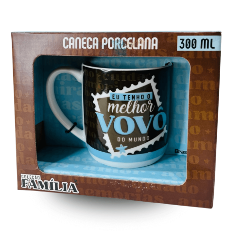 CANECA PORCELANA URBAN 300ML FAMÍLIA - AVO O MELHOR