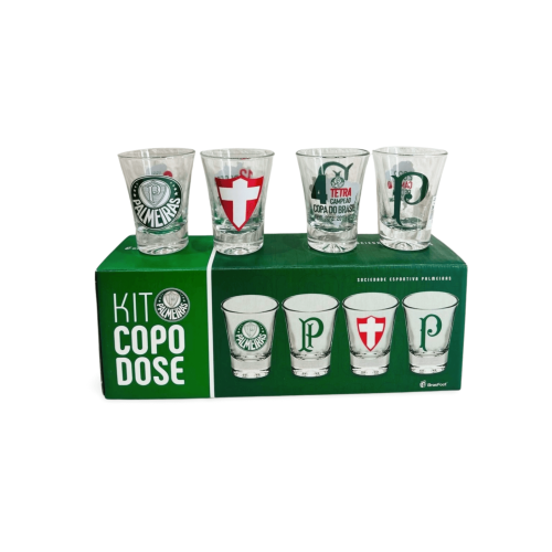 COPO DOSE COM 4 UNIDADES - PALMEIRAS