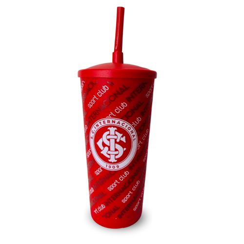 Copo Plástico Com Canudo - Inter
