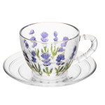 Xícara de Chá Com Pires Lavanda